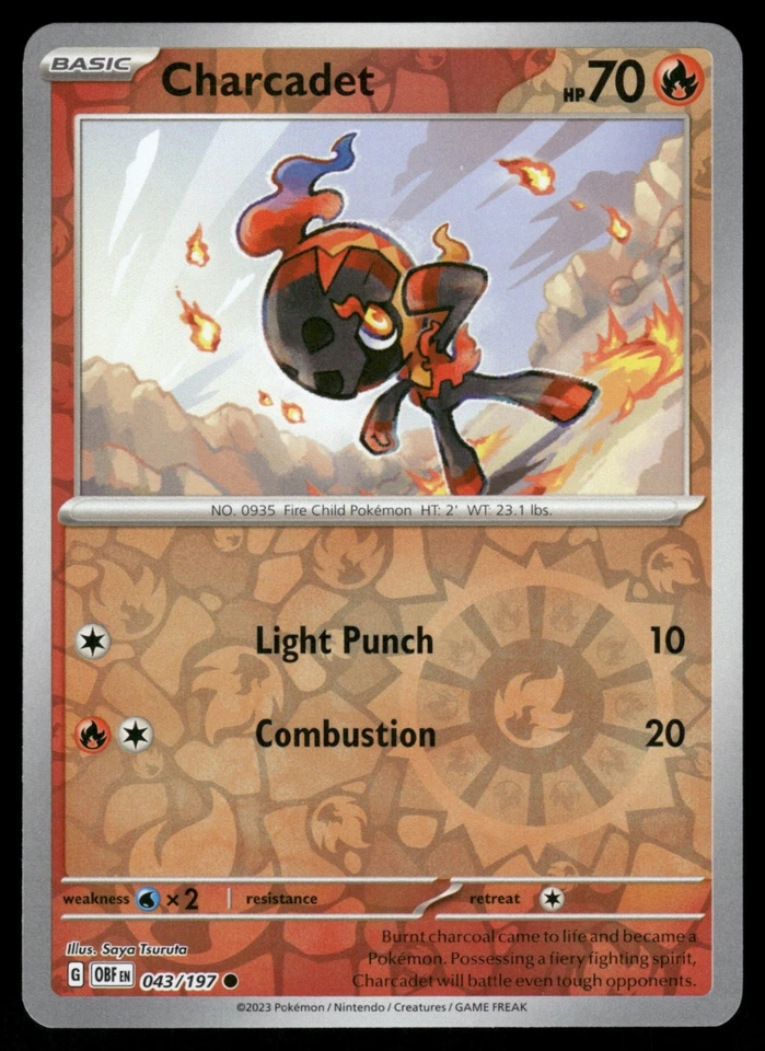Charcadet 043/197 OBF SV03: Obsidian Flames Reverse Holo NM - Image 1 of 2