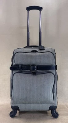 Samonsite Black Label Vintage Grey and Tan Herringbone 4-wheel Spinner Carry On - Image 1 of 4