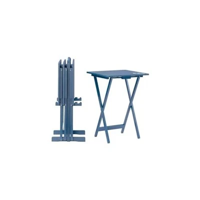 Linon Compass Tray Table Set Navy - Image 1 of 3