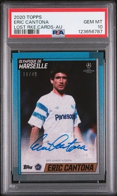 2021 TOPPS UCL ERIC CANTONA THE LOST ROOKIE CARDS AUTO #16 PSA 10 - Image 1 of 3