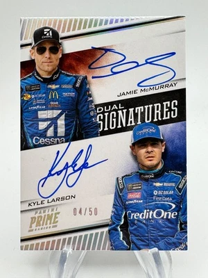 2018 PRIME Racing JAMIE MCMURRAY KYLE LARSON Dual Signatures Auto /50 #DSGAN - Image 1 of 2