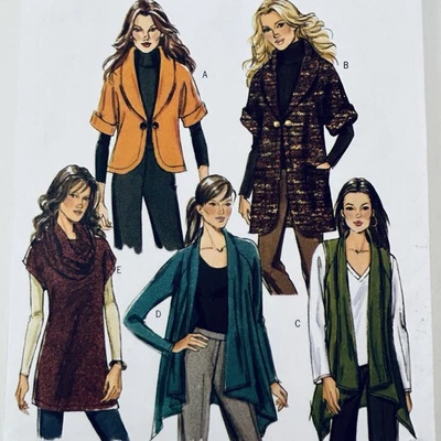Butterick Sewing Pattern B5528 Tunic Jacket Variations Uncut Plus Size L-XXL - Image 1 of 4