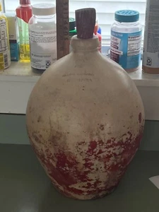 Loammi Kendall Chelsea MA AAFA 1830s Ovoid Pottery Jug old red paint 2 Gallon - Picture 1 of 6