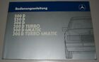 Betriebsanleitung Mercedes W 124 E 200 250 300 D Turbo 4Matic Turbo 4Matic 1988!