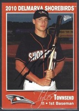 2010 Delmarva Shorebirds Tyler Townsend #36 IP autograph signed card