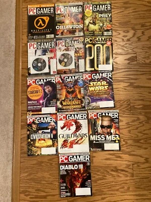 Lot Of 13 PC Gamer Magazines 2004-2011 2 w/Discs - Image 1 of 4