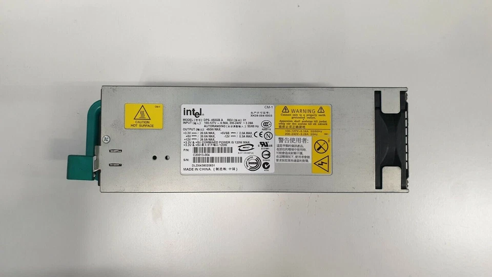 Genuine Intel Server SC5200 450W Power Supply Unit PSU C20013-004 DPS-450GB A - Image 1 of 4
