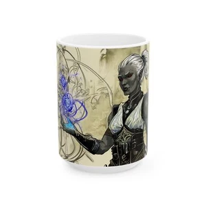 Mystical Sorceress Ceramic Mug - Fantasy Art Coffee Cup, Gift for Fans, [...] - Picture 1 of 18