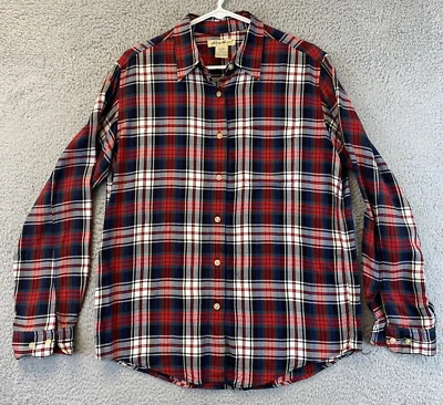 Camisa Mujer Pequeña Roja Franela a Cuadros Manga Larga Camisa / 72-12 Foto 1 de 4