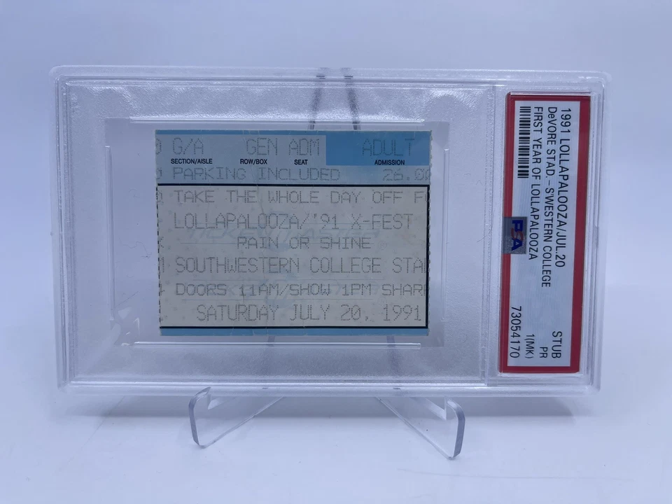 1st Year Lollapalooza 7/ 20/1991 Stub Jane’s Addiction DeVore Stadium PSA 1 RARE - Image 1 of 2