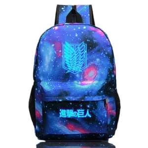 New Anime Attack On Titan Luminous Backpack Travel Schoolbag Laptop Shoulder Bag - Picture 1 of 9