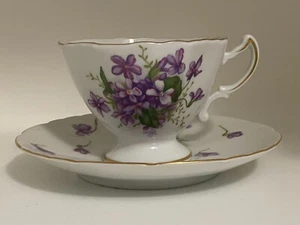Set of 4 Rossetti Spring Violets Tea Cups & Saucers Japan - Picture 1 of 4