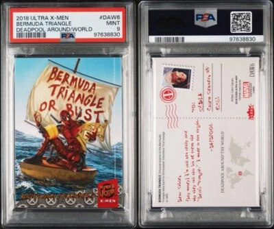 2018 fleer ultra marvel x-men #6 Deadpool around the world PSA 9 (POP 1) Rare - Image 1 of 3