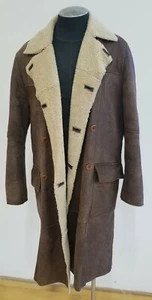 VESTE BOUTON EN CUIR AGNEAU MARRON JOHN VARVATOS 50 US MOYEN - Photo 1/6