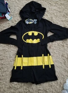 Juniors SZ XS Batman Spandex/Nylon Hooded Romper Short Onepiece~$34~ - Picture 1 of 6