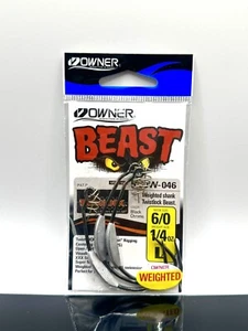 🔥Owner Beast 6/0 TwistLock Ganchos de cebo de natación con peso (3 paquetes) para ciudadano de 6""🔥 - Imagen 1 de 2