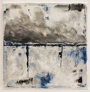 No.648 Original Abstract Modern Minimal Contemporary Painting By K.A.Davis - Picture 1 of 12