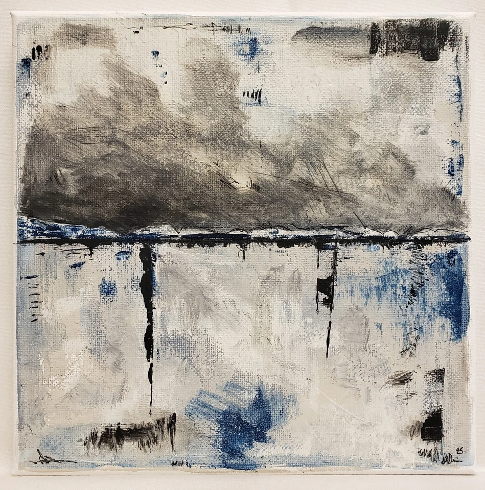 Nº648 Original Abstracto Moderno Minimal Contemporáneo Pintura Por K.A.Davis  Foto 1 de 4