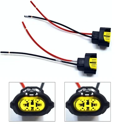 Wire Pigtail Female Y H11 Two Harness Fog Light Bulb Plug Play Connector Lamp EO - Image 1 of 4