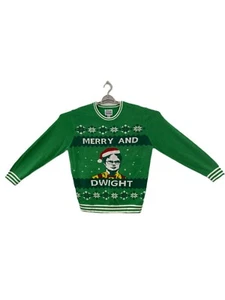 The Office Dwight Schrute Tipsy Elves Herren XL grün Merry Christmas Pullover - Bild 1 von 6