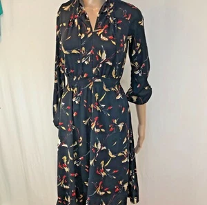 Jackie O!  women’s Dress Sz 5 Polyester long Sleeve  elastic waist Black w red t - Picture 1 of 5