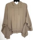 YFB Young Fabulous & Broke Taupe Tan Brown Slouchy Pullover Hoodie Sweater M/L