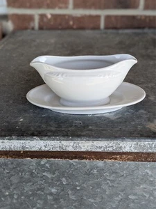 Vintage Bauscher Weiden Gravy Boat with Underplate White VGC - Picture 1 of 6