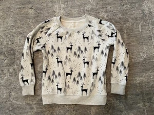Em & Elle super-soft Women's Pullover Sweatshirt Winter/Reindeer Small S EUC - Picture 1 of 3
