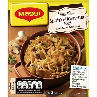 7 X MAGGI FIX  For Spätzle Hähnchen Topf / Spaetzle Chicken Pot NEW  • 16.77€