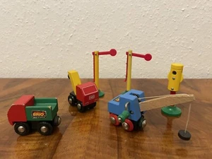 Brio Holzeisenbahn Alt Antik 1980er Kran LKW Abschlepper 3 Signale - Bild 1 von 14