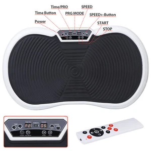 Whole Body Vibration Platform White Slim Exercise Plate Fit Machine W/Bluetooth - Picture 1 of 24