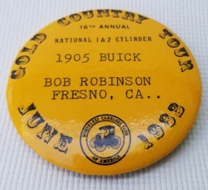 1983 Horseless Carriage Club 16th Annual Gold Country Tour Pinback Button g2 - Picture 1 of 7