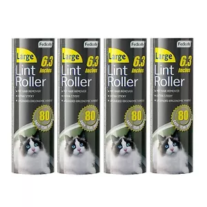 Large Lint Rollers Pet Hair Extra Sticky Refills,Mega Value Set 6.3 Inches Wider - Picture 1 of 6