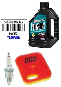 4 Yamaha PW50 PW 50 YZinger Oil Change Tune Up Kit NGK Spark Plug UNI Air Filter - Picture 1 of 1