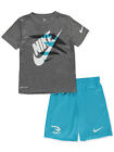 Ensemble de shorts Nike Russell Wilson garçons 2 pièces tenue - bleu, 8