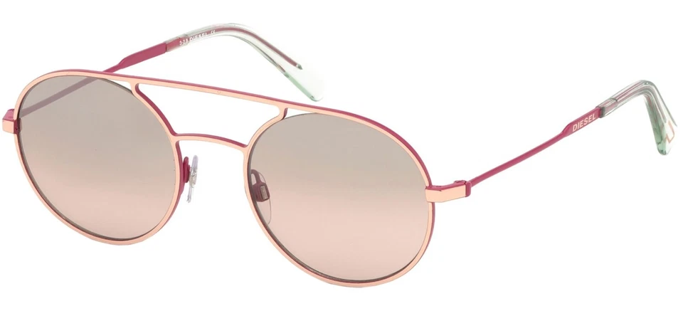 Diesel DL 0301 34U Hot Pink Metal Aviator Plastic Sunglasses Frame 51-20-150 - Image 1 of 1
