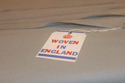 VTG English WOOL suiting fabric gray grey crepe 2 yds long x 60" wide destash - Image 1 of 3