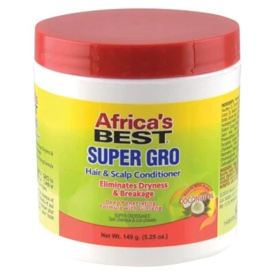 Acondicionador para cabello y cuero cabelludo Africa's Best Super Gro, aceite de coco 5,25 oz/149 g Foto 1 de 3