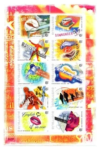 Australia 2001 "ROCK AUSTRALIA" Sheetlet of 10 x 45c stamps  Mint  Original gum - Picture 1 of 1