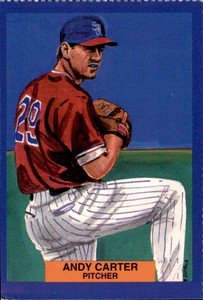 1995 Scranton/Wilkes-Barre Red Barons Dunkin' Donuts 4 Andy Carter Baseball Card