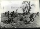 1942 Press Photo Argentina Army Bugler sounds attack during maneuvers