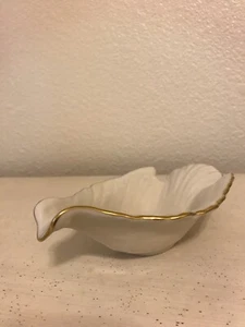OPEN CANDY DISH. Dove Collection (gold). Lenox. Set Of Two - Picture 1 of 11