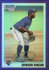 2010 Bowman Chrome Prospect Purple Refractor #39 Edinson Rincon Padres  C50473