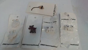BOTONES DE VÁSTAGO DE PLÁSTICO JHB KLONDIKE OSOS, ALCES, PALOMAS Y RATÓN PINTADOS A MANO - Imagen 1 de 3
