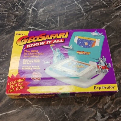 Vintage GeoSafari Know it All Learning Laptop WORKS - Image 1 of 4