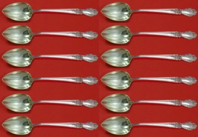 Juego personalizado de cuchara de pomelo Brocade by International de plata esterlina 12 piezas 6" Foto 1 de 3