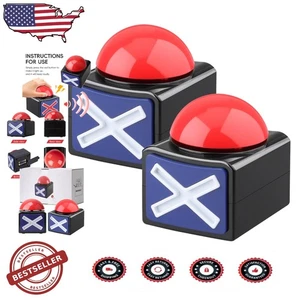 Game Show Buzzers 2Pcs Light Alarm Sound Trivia Party Contest Fun - Picture 1 of 10
