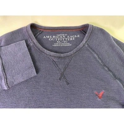 American Eagle Outfitters Mens Blue Vintage Fit Thermal Shirt XL - Image 1 of 4