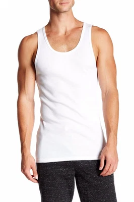NEW Calvin Klein Mens Cotton Ribbed Tank Top NP2207O White Size M - Image 1 of 4