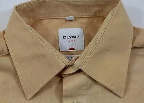 Olymp Luxor Uomo Camicia di Affari Albicocca Mélange Corta Gr.40 come Nuovo # - Immagine 1 di 1